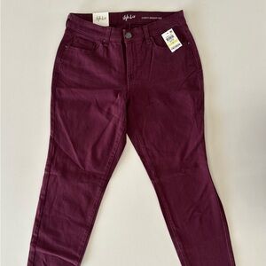 NWT - Style & Co. Women’s Berry Jam Curvy Skinny Leg Tummy Control Jeans Size 4